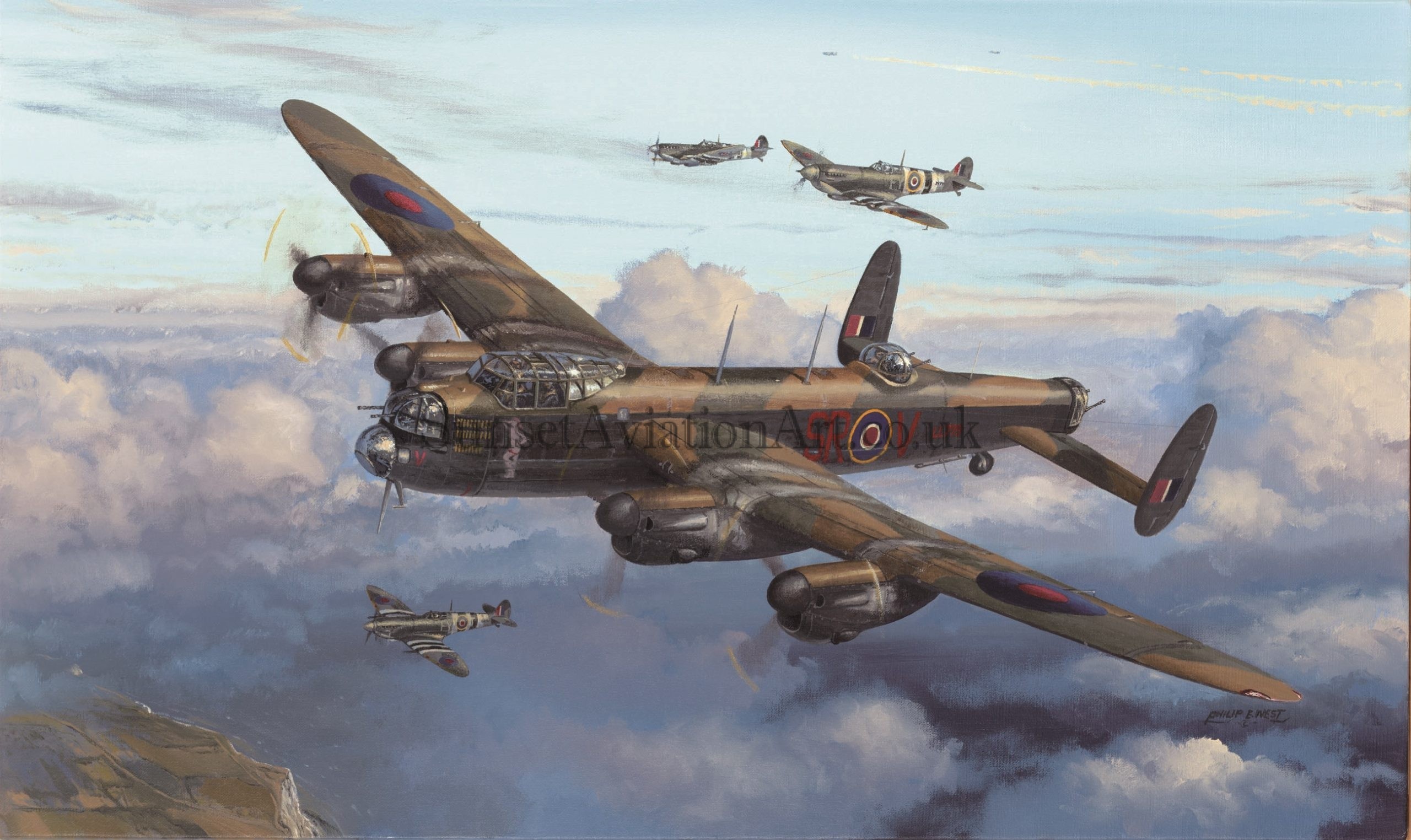 Avro Lancaster Moral Support Birthday card 101 Squadron