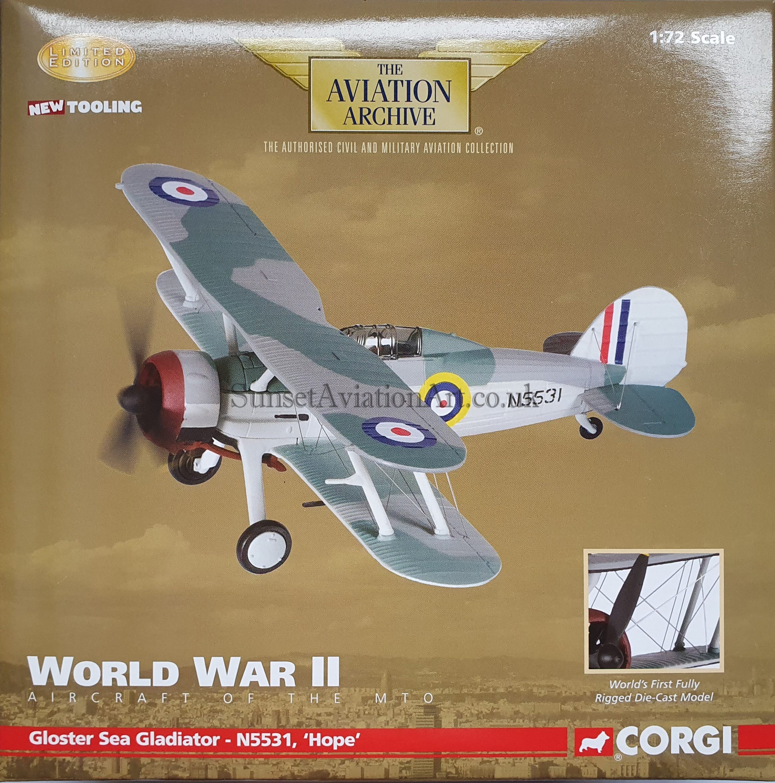 AA36203 Corgi Gloster Sea Gladiator N5531 'Hope'